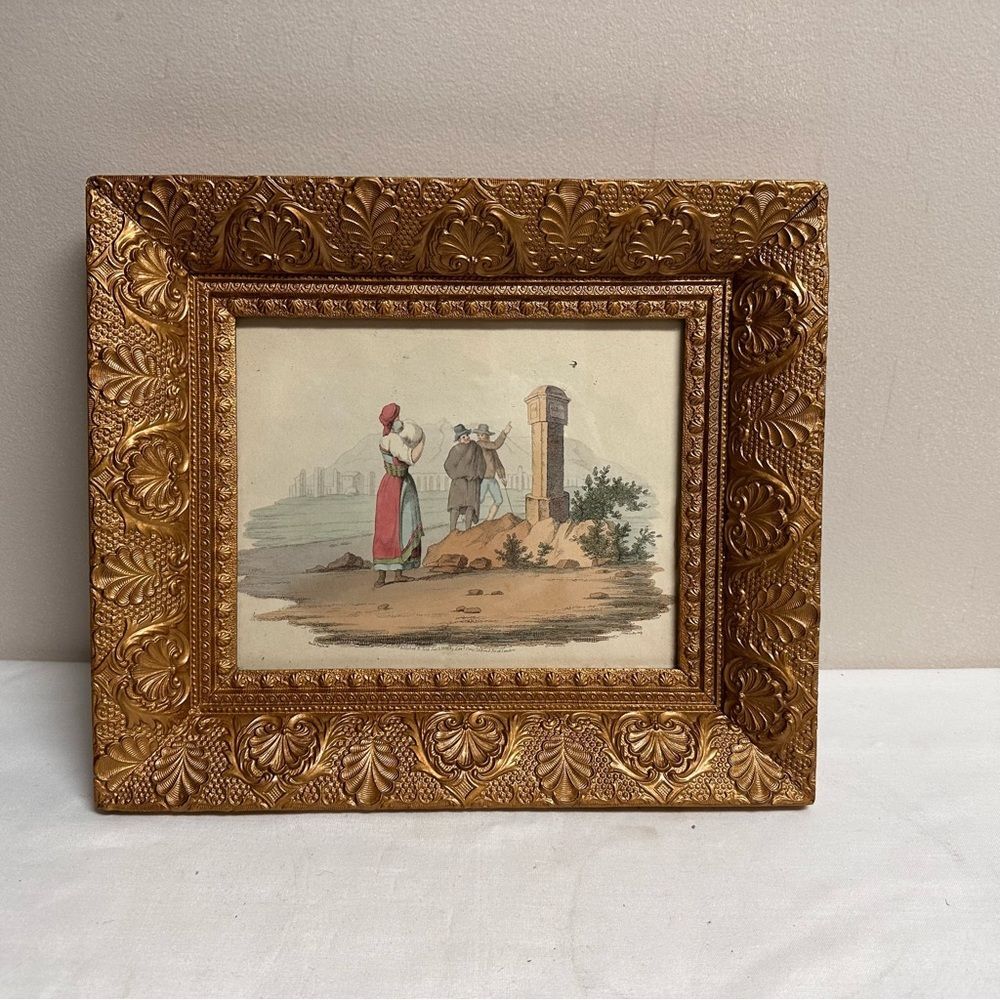 Vintage Edward Orme Framed Print Gilt Wood Frame Number 2, 14L x 12.5H